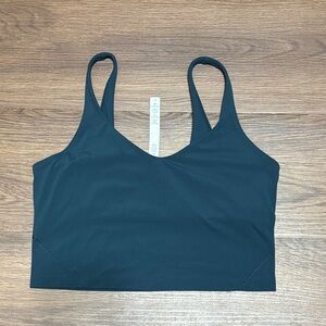 Lululemon Align V-Neck Longline Bra Dark Green Size 10